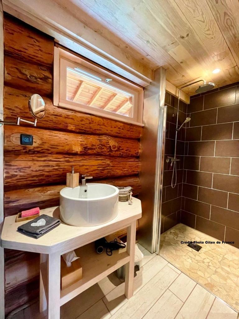 Pialous:Chalet En Rondins Avec Espace Detente La Chapelle-d'Aurec Экстерьер фото